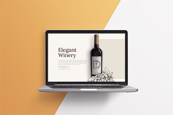 Winery website design preview #1.