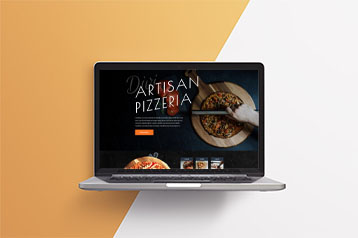 Site for pizzeria with menu